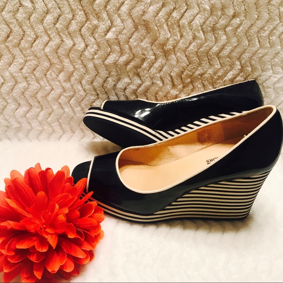 MICHAEL Michael Kors Shoes - ✔️Michael Kors Patent Leather Peep Toe Wedges